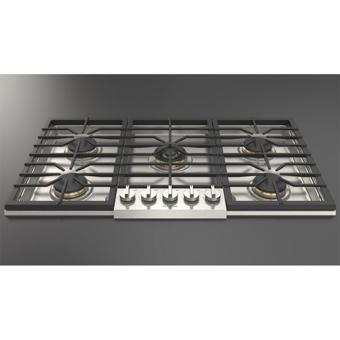 Fulgor Milano 36 in. 600 Series Gas Cooktop with 5 Burners in Stainless Steel - F6PGK365S1