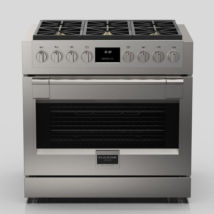 Fulgor Milano 36 in. 600 Series Pro All Gas Range with 6 Burners in Stainless Steel - F6PGR366S2