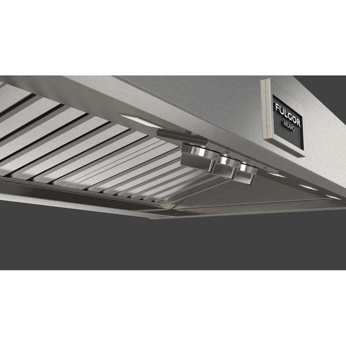 Fulgor Milano 48 in. 1000 CFM Professional Under Cabinet Range Hood with Knob Control in Stainless Steel - F6PH48DS1