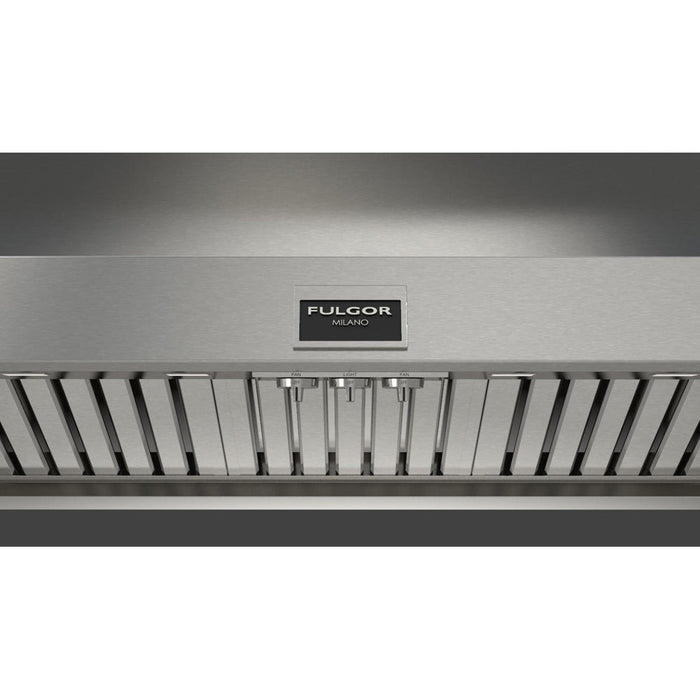 Fulgor Milano 48 in. 1000 CFM Professional Under Cabinet Range Hood with Knob Control in Stainless Steel - F6PH48DS1