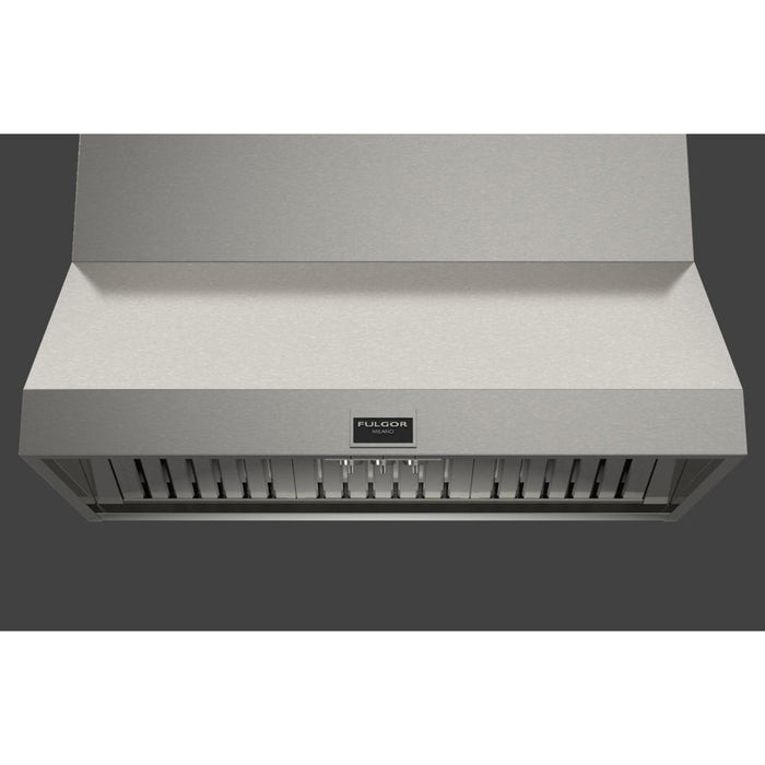 Fulgor Milano 48 in. 1000 CFM Professional Under Cabinet Range Hood with Knob Control in Stainless Steel - F6PH48DS1