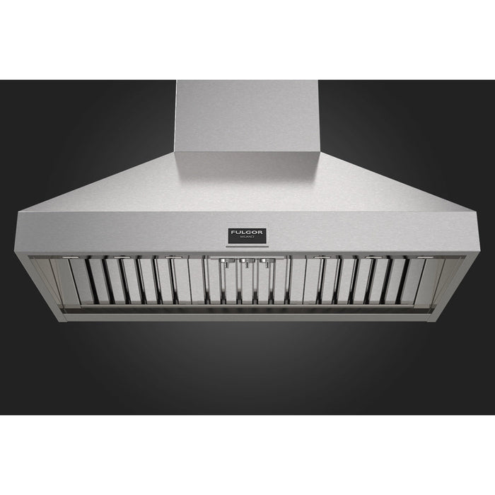 Fulgor Milano 48 in. 1000 CFM Professional Wall Mount Range Hood in Stainless Steel - F6PC48DS1