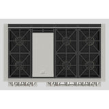 Fulgor Milano 48 in. 600 Series Dual Fuel Range with 6 Burners and Trilaminate Griddle in Stainless Steel - F6PDF486GS1