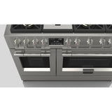 Fulgor Milano 48 in. 600 Series Dual Fuel Range with 6 Burners and Trilaminate Griddle in Stainless Steel - F6PDF486GS1