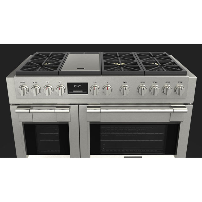 Fulgor Milano 48 in. 600 Series Pro All Gas Range with 6 Burners and Trilaminate Griddle in Stainless Steel - F6PGR486GS2