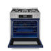 ROBAM 30-Inch 5 Cu. Ft. Oven Dual Fuel Gas Range with 5 Sealed Brass Burners in Stainless Steel - G517K