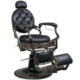 OmySalon BC1101 Vintage Style Heavy Duty Hydraulic Recline Barber Chair - G59000066+G59000068