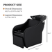 OmySalon BU1211 Electric Shampoo Bowl and Chair Backwash Unit with Reclining Legrest & Tilting Porcelain Shampoo Sink - G59000381+G59000382+G59000383