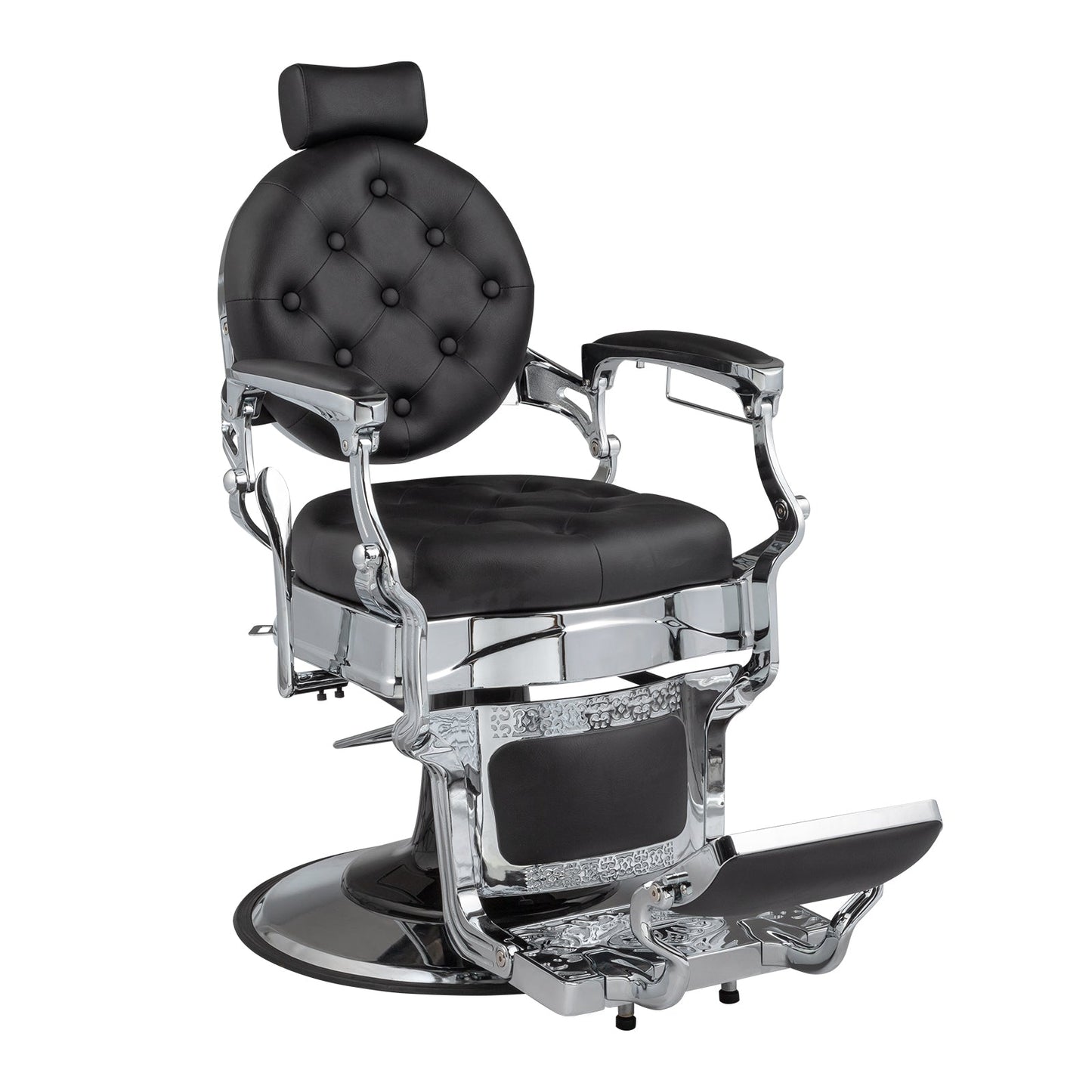 OmySalon BC1602 Vintage Style Heavy Duty Hydraulic Recline Barber Chair - G59000499