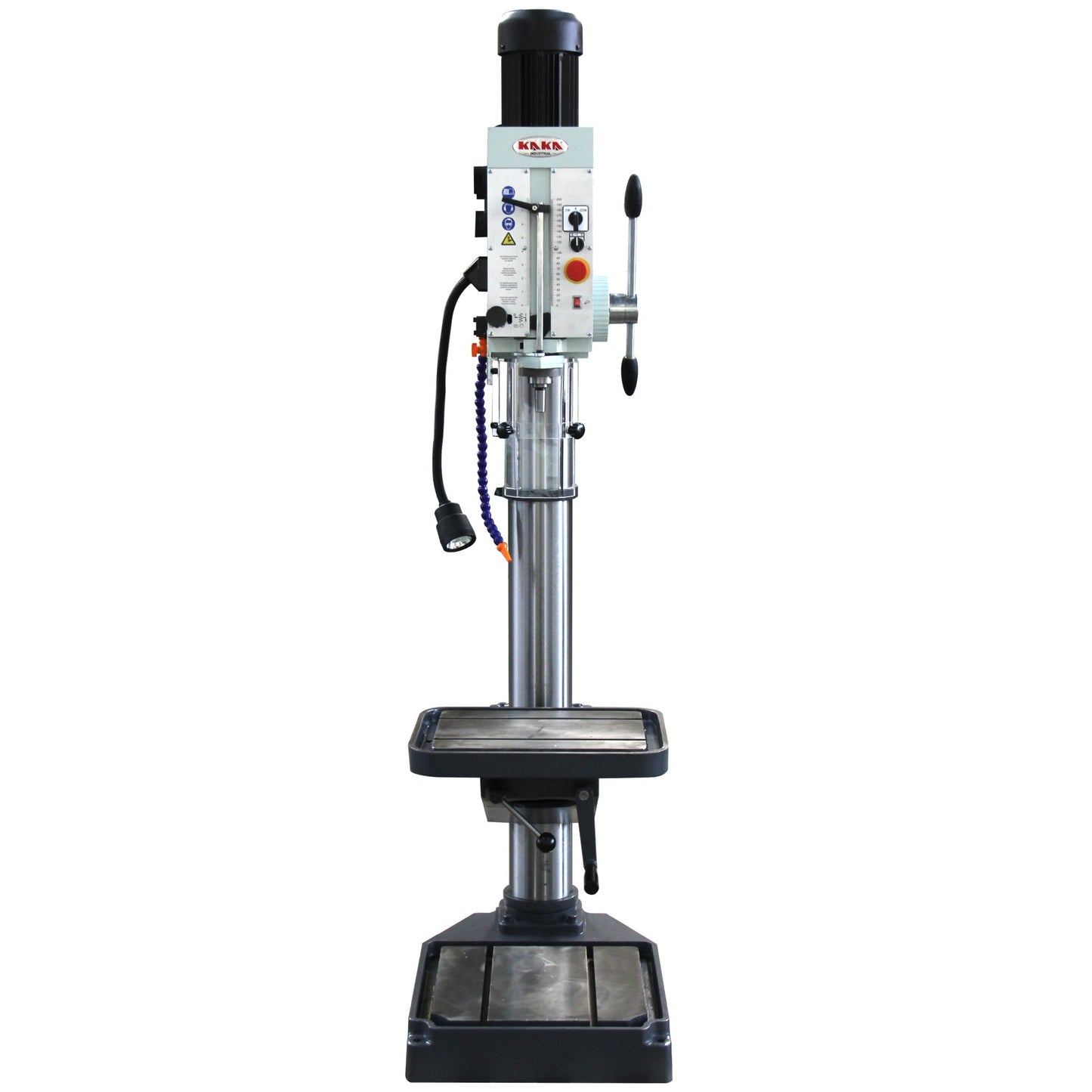 KAKA INDUSTRIAL Gear Head Vertical Drill Press, 2.2kW 220V 3-Phase, 8-Speed (108-1800 RPM), 40mm Max Drilling,5.9inches Spindle Travel,MT4 Taper,DRO Depth Control GD-40 - 190004V220