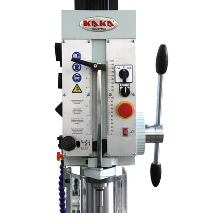 KAKA INDUSTRIAL Gear Head Vertical Drill Press, 2.2kW 220V 3-Phase, 8-Speed (108-1800 RPM), 40mm Max Drilling,5.9inches Spindle Travel,MT4 Taper,DRO Depth Control GD-40 - 190004V220