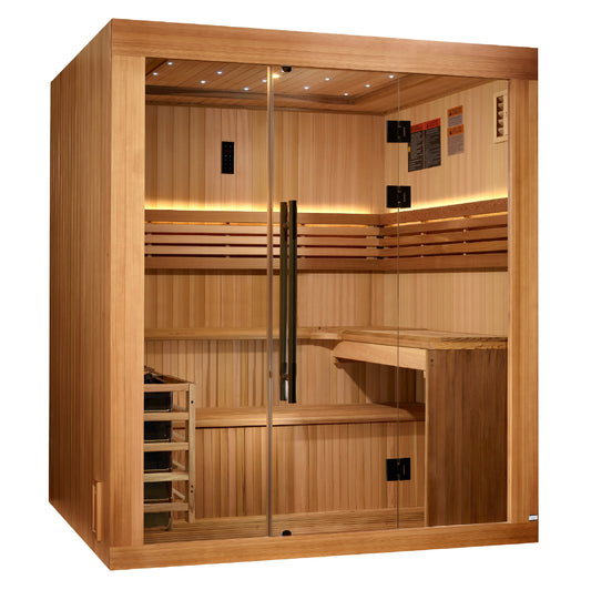 Golden Designs Updated "Osla" 6 Person Traditional Sauna  - GDI-7689-02