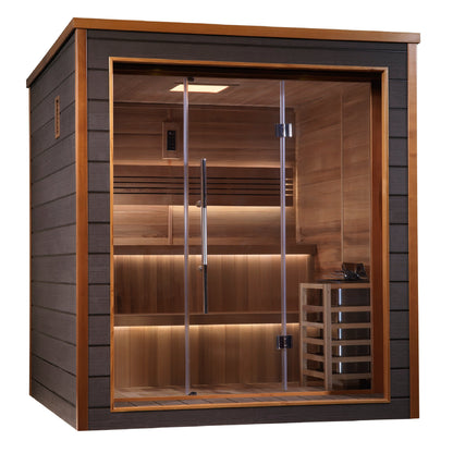 Golden Designs "Bergen" 6 Person Outdoor-Indoor Traditional Sauna  - GDI-8206-01