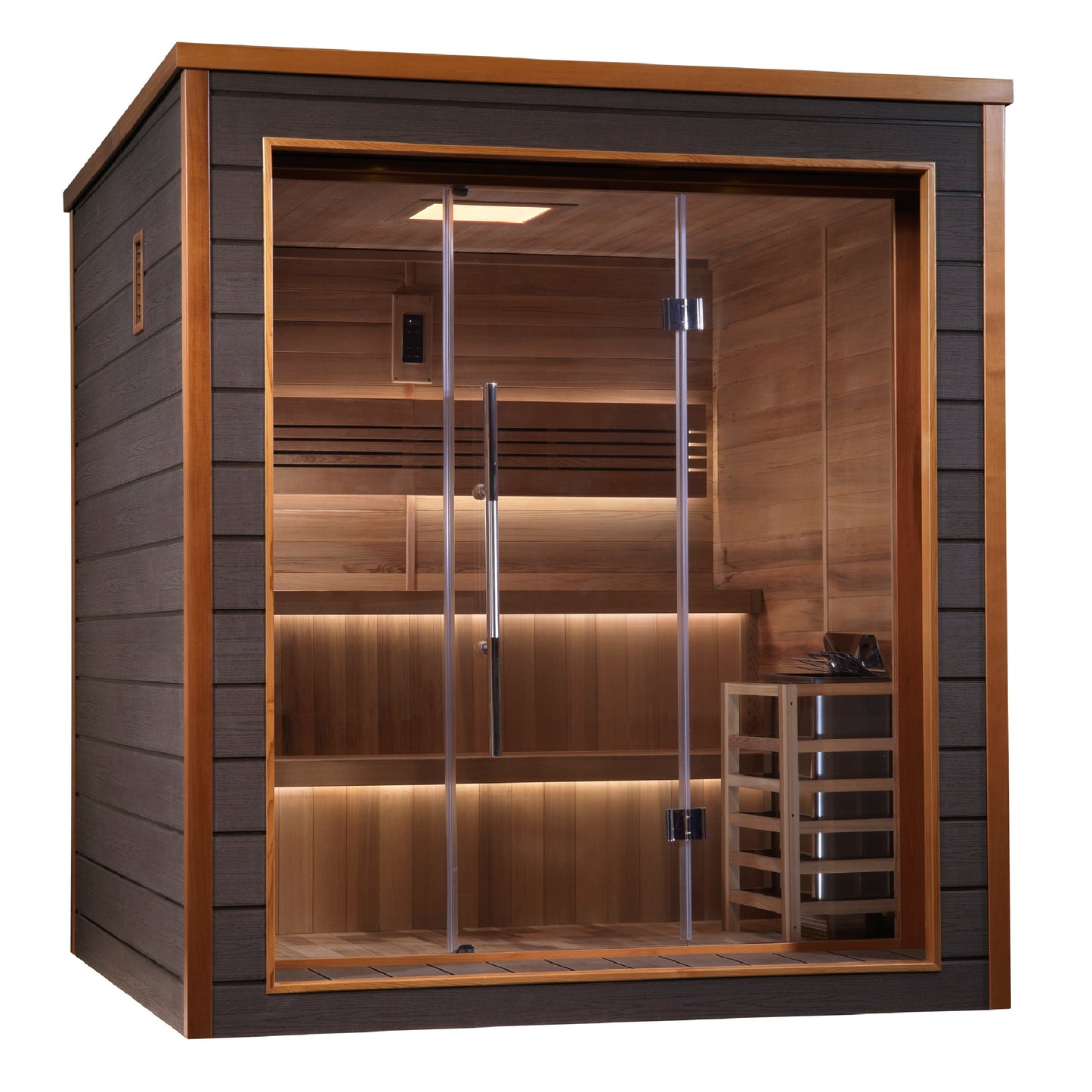 Golden Designs "Bergen" 6 Person Outdoor-Indoor Traditional Sauna  - GDI-8206-01