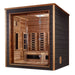 Golden Designs Visby 3 Person Outdoor-Indoor PureTech™ Hybrid Full Spectrum Sauna - Canadian Red Cedar Interior GDI-8223-01