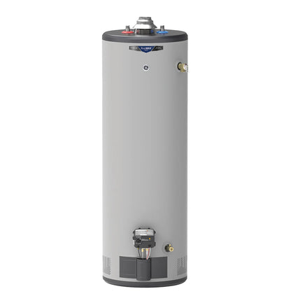 GE Appliances RealMAX Premium 40-Gallon Tall Natural Gas Atmospheric Water Heater Gray - GG40T10BXR