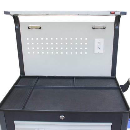 Kaka industrial GJC-206-2E Tool Cart, 6 Drawer Tool Chest 77 Capacity 4 Ball-Bearing on Lockable Wheels Glided Drawers, for Mechanics Industrial Garage, Warehouse & Repair Shop - 162209
