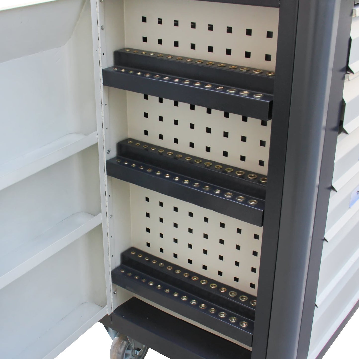 Kaka industrial GJC-206-2E Tool Cart, 6 Drawer Tool Chest 77 Capacity 4 Ball-Bearing on Lockable Wheels Glided Drawers, for Mechanics Industrial Garage, Warehouse & Repair Shop - 162209