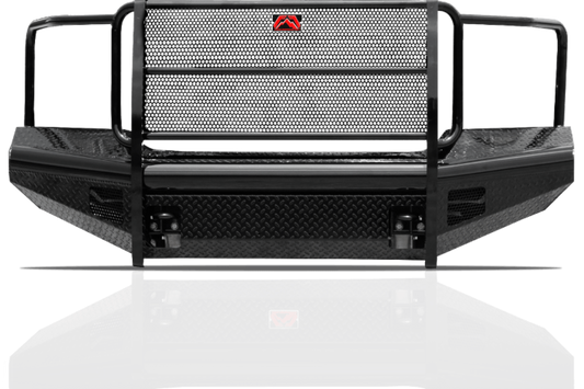 Fab Fours GM08-S2160-1 GMC Sierra 2500/3500 2007.5-2010 Black Steel Front Bumper with Full Guard