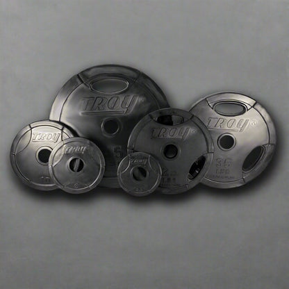 TROY Rubber Encased Olympic Grip Plate 255lb Set