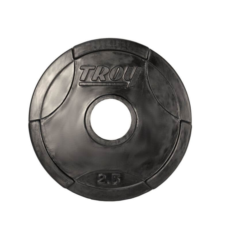 TROY Rubber Encased Olympic Grip Plate 255lb Set