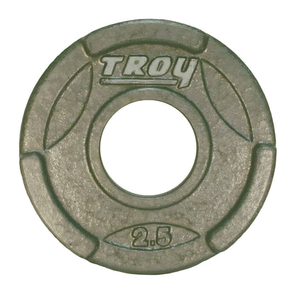 TROY GO Machined Olympic Grip Plate Gray 255lb Set - GO_255lb Set