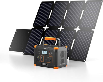 GRECELL Portable Power Station 500W with Portable Solar Panel - DYCNX0001AGEM-MXUS+DYZDB0001AGE