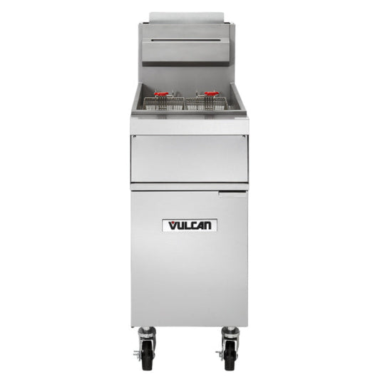 Vulcan 1GR35M 35-40 Lb. Liquid Propane Floor Fryer - 90,000 BTU - 1GR35M LP