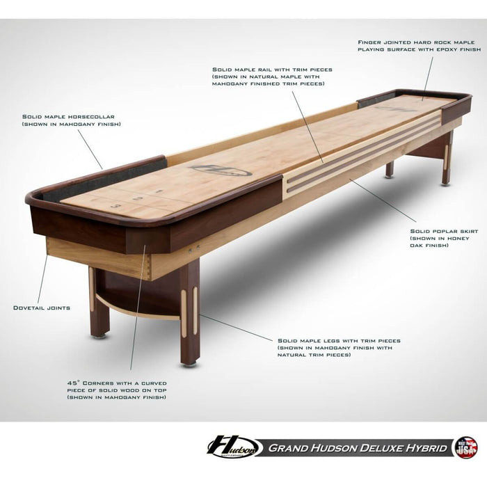 Grand Hudson Deluxe Hybrid Shuffleboard Table 9'-22'