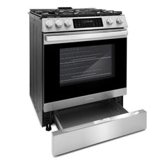 COSMO Professional Style 30 in. Slide-In Freestanding 6.1 cu. ft. Gas Range with 5 Sealed Gas Burners and Self Clean Air Fry Oven in Stainless Steel - COS-GRC305KTD