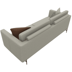 Enza Home US Dante 3 Seater Sofa - 2101 - K1 - 12701 Light Grey - AR:217 - 1434092