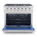 Cosmo 36" Gas Range with 6 Italian Burners and 4.5 cu. ft. Heavy Duty Cast Iron Grates in Stainless Steel - COS-GRP366