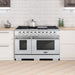 Cosmo 48" Commercial-Style 5.5 cu. ft. Double Oven Gas Range with 8 Italian Burners and Heavy Duty Cast Iron Grates in Stainless Steel - COS-GRP486G