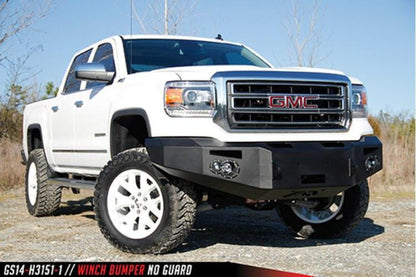 Fab Fours GS14-F3151-1 GMC Sierra 1500 2014-2015 Premium Front Bumper Sensor Winch Ready No Guard