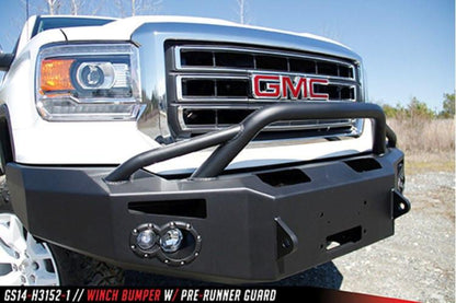 Fab Fours GS14-H3152-1 GMC Sierra 1500 2014-2015 Premium Front Bumper Winch Ready with Pre-Runner Guard