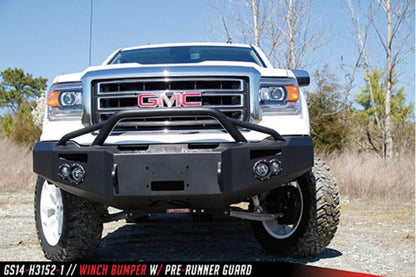 Fab Fours GS14-H3152-1 GMC Sierra 1500 2014-2015 Premium Front Bumper Winch Ready with Pre-Runner Guard