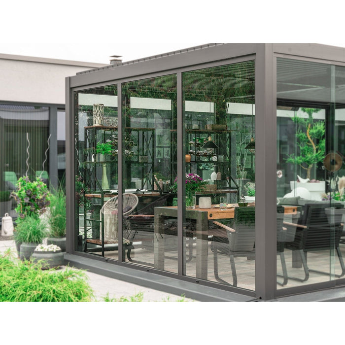 PERGOLUX S2 Clear Tempered Glass Wall Panel for Pergola