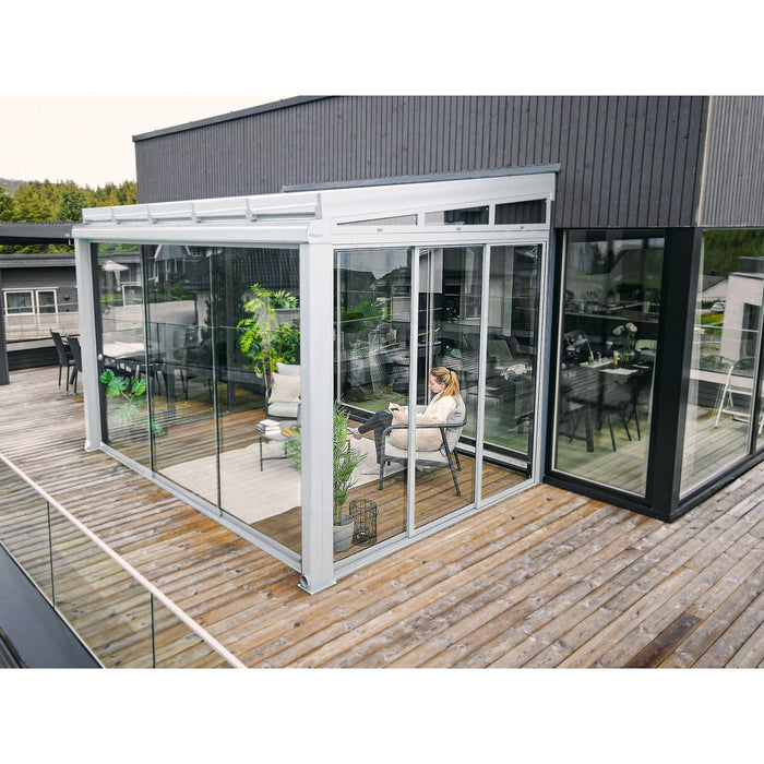 PERGOLUX S2 Clear Tempered Glass Wall Panel for Pergola