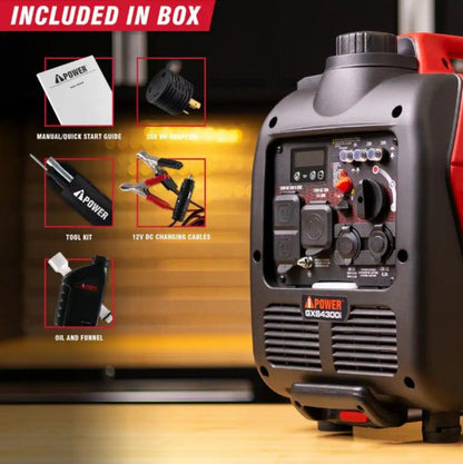 A-iPower 3450W/4300W Generator Gas Low THD Inverter CO Alert New - GXS4300i