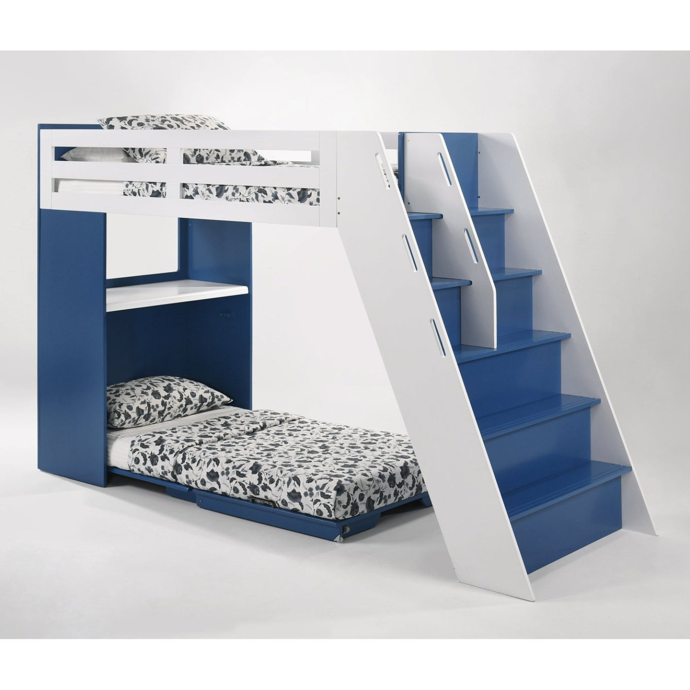 Night and Day Furniture Galaxy Murphy Cabinet Loft Twin Bunk Bed Complete - GAL-TLB-NA/WH-COM