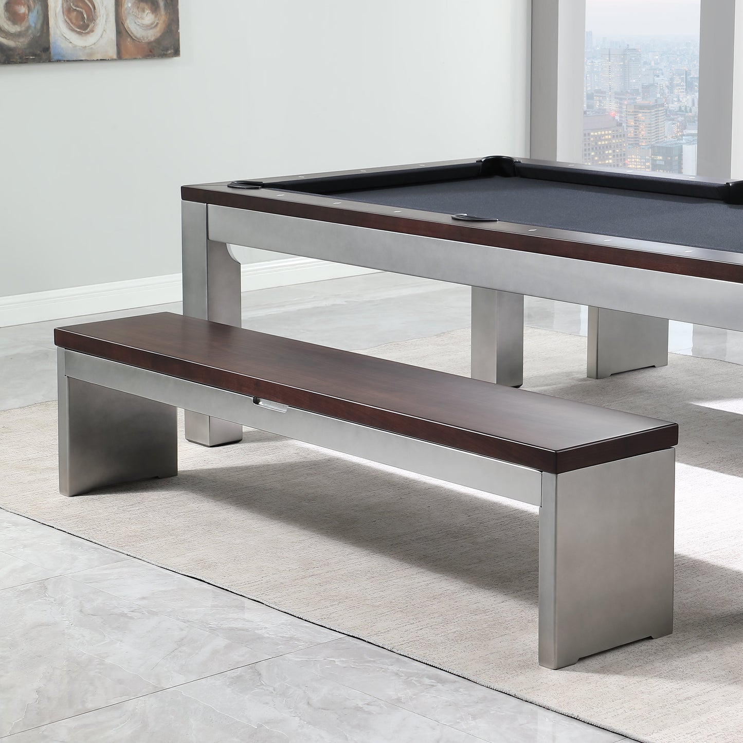 Playcraft Genoa Slate Pool Table with Dining Top - PTGENWOS07