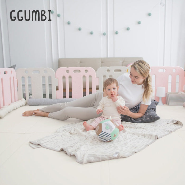 GGUMBI Double Plus Baby Room Set 252 x 280 Basic Guard + Clean Mat*2 - Gumb-DPlsbroom-Coco Beige