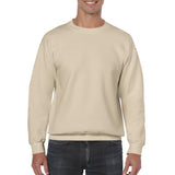 Mens Beige Cotton Blend Crewneck Sweatshirt