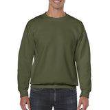Mens Green Cotton Blend Crewneck Sweatshirt