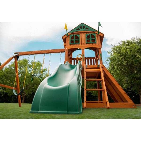 Gorilla Playsets Outing With Trapeze Bar Swing Set - 01-1064