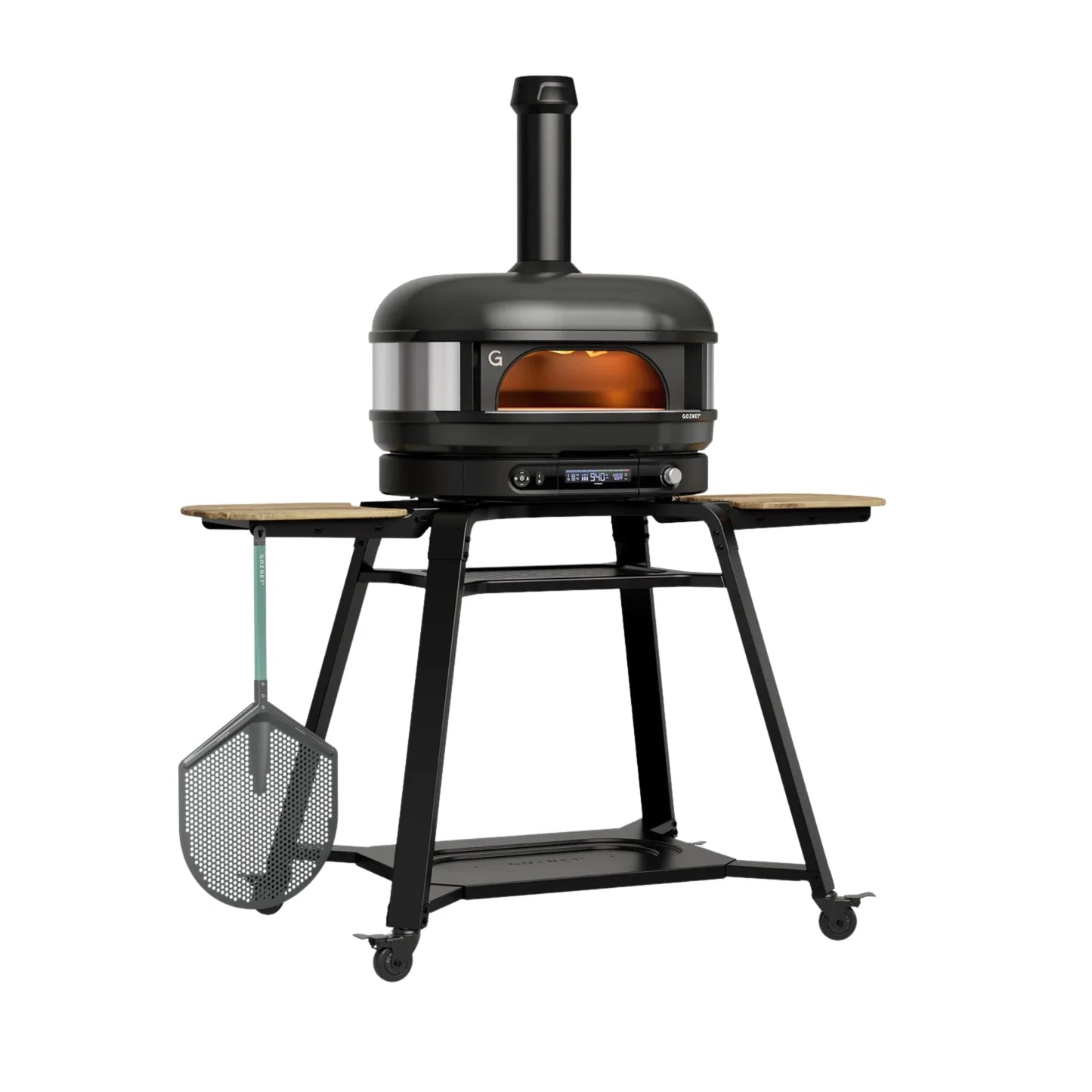 Gozney Dome Gen 2 Off-Black Dual Fuel Freestanding Outdoor Pizza Oven Essentials Bundle - GMPOBUS1625 | AM1985 | AD1934