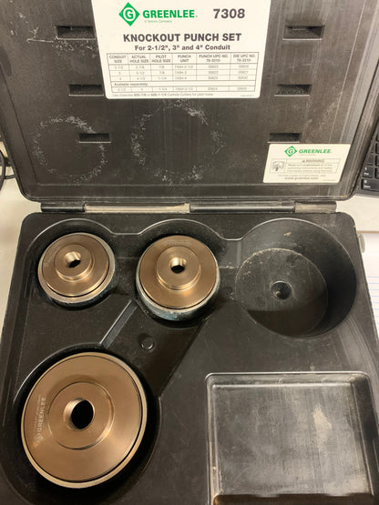 Greenlee 7308 Knockout Punch Kit - Reconditioned - 7308