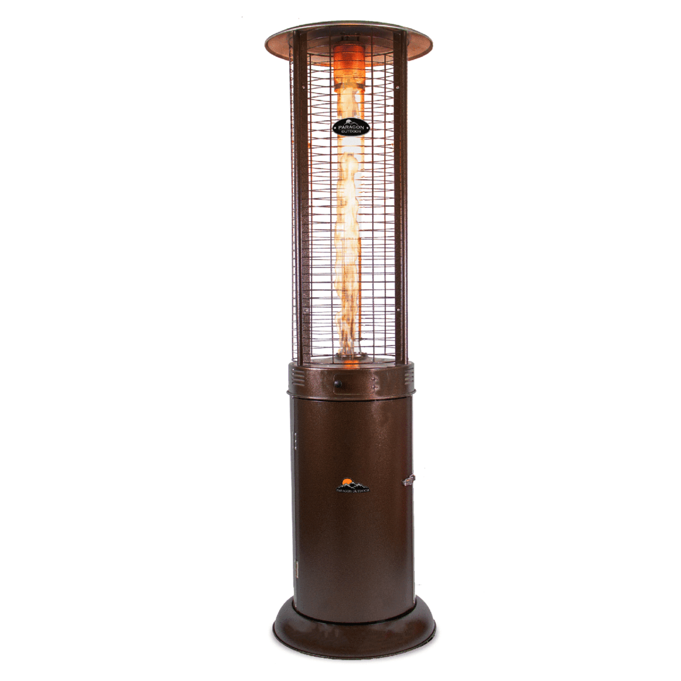 Shine Round Flame Tower Heater, 82.5”, 32,000 BTU - Backyard Provider