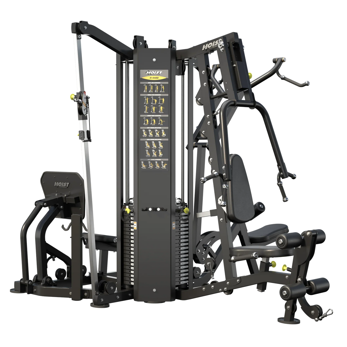 Hoist H-4400 4 Stack Multi Gym - H-4400B-MB H-PA-1-MB