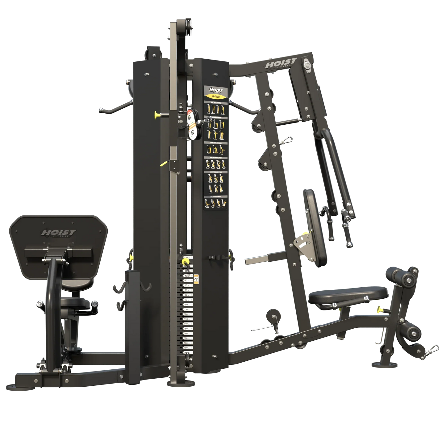 Hoist H-4400 4 Stack Multi Gym - H-4400B-MB H-PA-1-MB